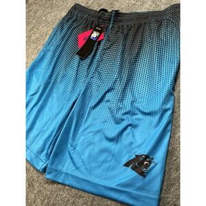 Forever Collectable NFL Carolina Panthers Diagonal Stripe‎ Shorts Mens Large New